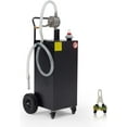 thumbnail image 1 of EastVita 40 Gallon Gas Caddy with Pump Gasoline Tank Fuel Storage Tank Portable with 2 Wheels for Boat, Car,Garden, Lawnmower, ATV, 1 of 7