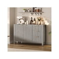 thumbnail image 1 of EastVita 46.5 inch Fluted Sideboard Buffet Cabinet Modern Storage Cabinet With 2 Doors 3 Drawers And Adjustable Shelf Sideboard Console Table Accent Credenza For Entryway Living Room Dinning Room, 1 of 7