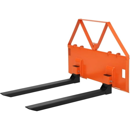 EastVita 46" Heavy-Duty Tractor Pallet Forks with 3200 lbs Capacity, Quick Attach Bucket Forks with Hitch Ball for Farms, Warehouses, Construction Sites