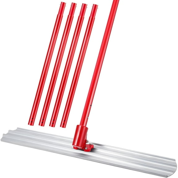 EastVita 46"x8" Aluminum Magnesium Alloy Bull Float Kit Concrete Float with Adjustable Bracket & Handles, Round End Finishing Tool