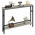 thumbnail image 1 of EastVita 5.9" Narrow Sofa Table, 2 Tier Skinny Console Table with Adjustable Shelf, Slim Behind Couch Table, 1 of 6