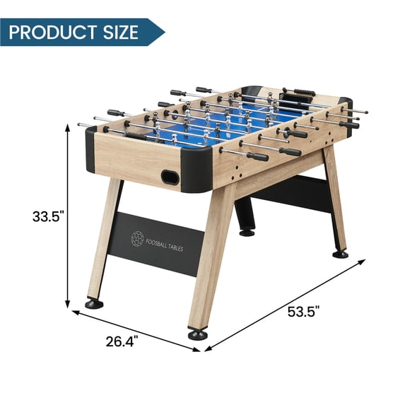EastVita 【54 Inch Foosball Table】Soccer Table Game for Kids and Adults,Indoor Arcade Game Room Sport Table,Easy Assembly,White