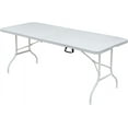 thumbnail image 1 of EastVita 6 Foot Folding Portable Table,Plastic Foldable Table with Carry Handle for Dining,Picnic,Camping,Party,White, 1 of 6