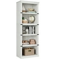 thumbnail image 1 of EastVita 67.4" Tall 5 Tier Bookcase,Farmhouse Book Shelf with Storage,Wooden Open Display Bookshelves,Antique White, 1 of 8
