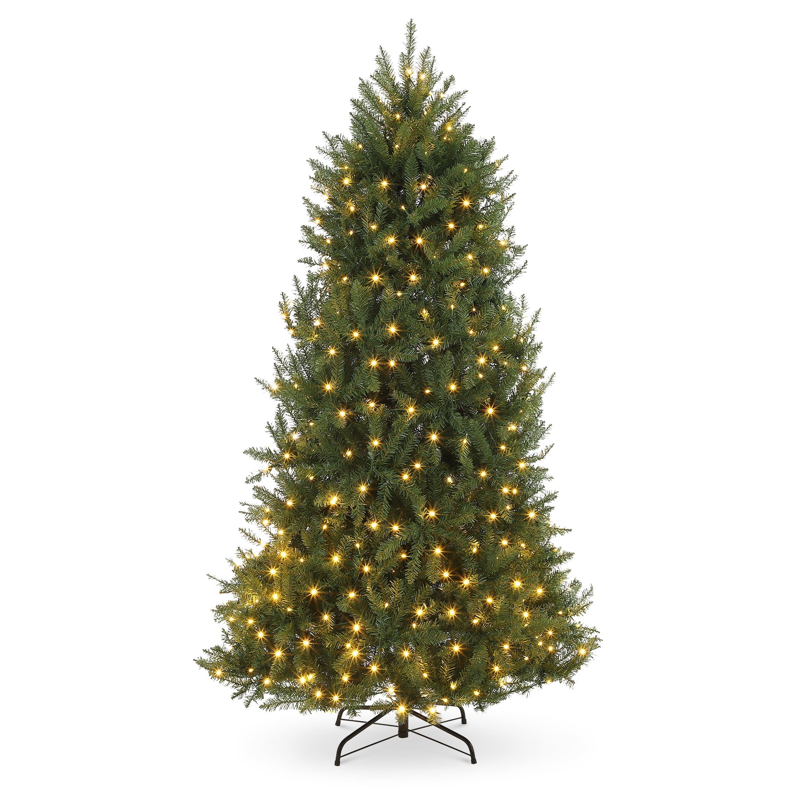 6ft Green Pine Artificial Christmas Tree with Warm White LED Lights