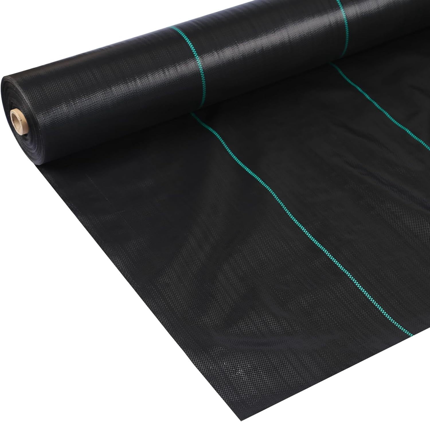 EastVita 6x100FT Weed Barrier Fabric Heavy Duty Woven Landscape Fabric Easy Setup Ground Cover Weed Control Mat for Greenhouse Yard Flower Bed Garden Black