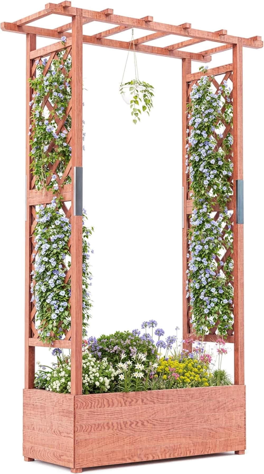 72 Inch Trellis With Planter Box