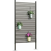 EastVita 72"x36" Freestanding Metal Outdoor Privacy Screen, Heavy-Duty Rust-Resistant Decorative Patio Fence Panel with Weatherproof Design