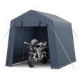 thumbnail image 1 of EastVita 7x10 FT Portable Outdoor Storage Shed with 2 Roll-Up Zipper Doors Vents Gray, 1 of 7