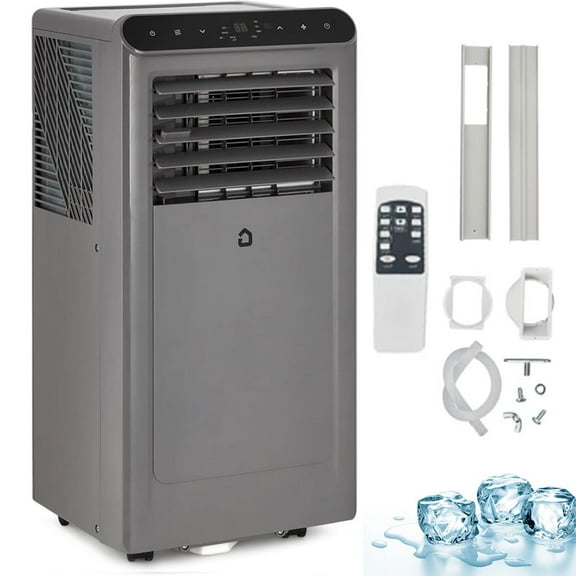 EastVita 8,000 BTU Portable Air Conditioner Cools Rooms Up to 350 Sq.Ft, 3-In-1 Functionality, Quiet Operation, Remote Control,24H Timer