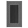 thumbnail image 1 of EastVita 8 X 10 ft Plastic Black White Rectangular Beach Front Porches Patio Picnic RV Camping Garage Rhombus Geometric Area Rug, 1 of 10