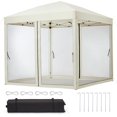 thumbnail image 1 of EastVita 8'x8' Instant Pop-Up Canopy Tent with Removable Mosquito Netting & 2 Zipper Doors, Portable Outdoor Shelter for Camping, Backyard, Picnic with Wheeled Carry Bag, 1 of 7