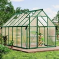 thumbnail image 1 of EastVita 8x12 ft Walk-In Greenhouse Kit Clear Pop-up Greenhouse Green, 1 of 7