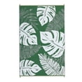 thumbnail image 1 of EastVita 9 X 12 ft Plastic Green White Rectangular Beach Front Porches Patio Picnic RV Camping Garage Wide Leaves Modern Area Rug, 1 of 8
