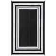 thumbnail image 1 of EastVita 9 x 12 ft Plastic Black White Rectangular Beach Front Porches Patio Picnic RV Camping Garage Geometry Modern Area Rug, 1 of 8