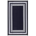 thumbnail image 1 of EastVita 9 x 18 ft(actual size) Plastic Black Blue White Rectangular Beach Front Porches Patio Picnic RV Camping Garage Geometry Modern Area Rug, 1 of 8