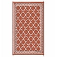 thumbnail image 1 of EastVita 9 x 18 ft(actual size) Plastic Red and White Rectangular Beach Front Porches Patio Picnic RV Camping Garage Rhomb Border Modern Moroccan Area Rug, 1 of 8