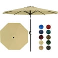thumbnail image 1 of EastVita 9Ft Patio Umbrella - 8 Sturdy Ribs Outdoor Table Umbrella with Crank Lift & Push Button Tilt - Market Umbrella for Pool, Deck, Yard, Garden, 1 of 7