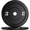 thumbnail image 1 of EastVita A Pair Set Rubber Bumper Plates 2 in,Weight Plates with Steel Hub for Home Gym (10 LB-45LB) Balck, 1 of 1