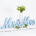 thumbnail image 1 of EastVita Adeeing Mr and Mrs Logo Wedding Table Wooden Wedding Logo Heart Table Decoration Large Mr&Mrs Wooden Letters Just Married Logo Vintage Wedding Anniversary Party Decoration Light Blue, 1 of 10