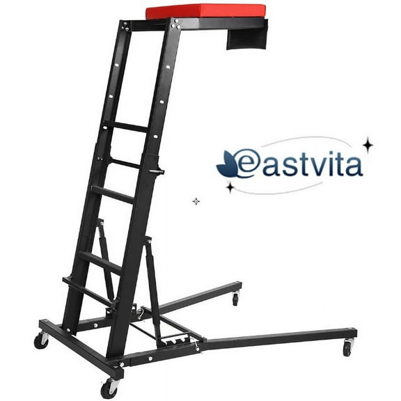 EastVita Adjustable Automotive Engine Creeper,Thick Padded Deck Foldable Creeper 400 lbs Capacity Folding Ladder for Car Repair for Home Garage,4S Store,Workshop Repair Maintenance