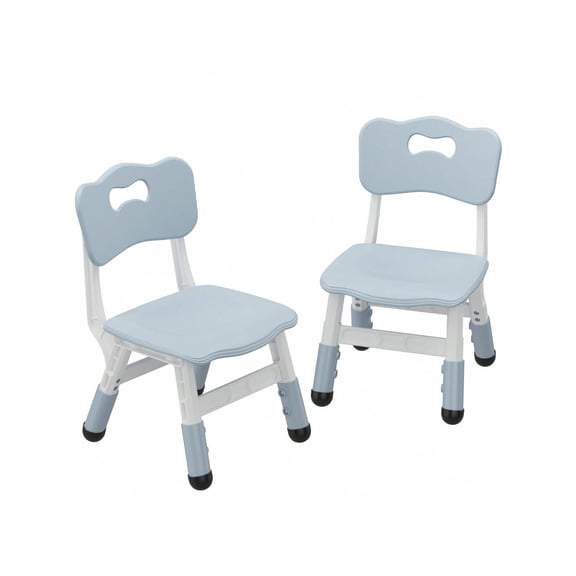 EastVita Adjustable Kids Chair (2pcs). 3 Level Height Adjustable Toddler Chair. Plastic Indoor Outdoor Child Chair For Children Age 2-8 Family School Home Daycare Use