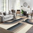 thumbnail image 1 of EastVita Area Rugs Carpets 330Gsm Velvet (1100Gsm) Belgian Velvet Cotton Tpr Washed Folding Backing Carpet Som-Modern-Light Rail Gray Zongzi 5*7ft, 1 of 8