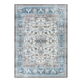 thumbnail image 1 of EastVita Area Rugs Carpets 4*6 Area Rug Boho Floral Washable Rug Indoor Traditional Anti Slip Backing Floor Carpet for Living Room Bedroom Dining Room,Blue/Beige Blue Rice 4*6ft, 1 of 7