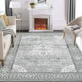 thumbnail image 1 of EastVita Area Rugs Carpets 8'*10' Vintage Persian Rug Machine Washable Boho Area Rugs Stain-Resistant Non-Shedding Rug for Dining Room Home Office,Gray Gray tone 8*10ft, 1 of 7