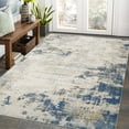 thumbnail image 1 of EastVita Area Rugs Carpets 9'*12' Abstract Rug Modern Bedroom Living Room Throw Rug Non-Slip Distressed Floor Carpet Foldable Thin Accent Carpet,Blue Yellow Blue and Yellow 9'*12', 1 of 7