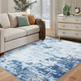 thumbnail image 1 of EastVita Area Rugs Carpets Area Rug 8*10 Abstract Rug Living Room Rug Blue Distressed Rug Soft Modern Non-Shedding Stain-Resistant Floor Carpet for Dorm Apartment blue 8'*10', 1 of 7