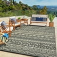 thumbnail image 1 of EastVita Area Rugs Carpets Outdoor Rugs ,Double Sided Mat ,Waterproof and Sun Proof Plastic Grass Carpet for Backyard,Deck,Picnic Black Coffee 6*9ftA, 1 of 7