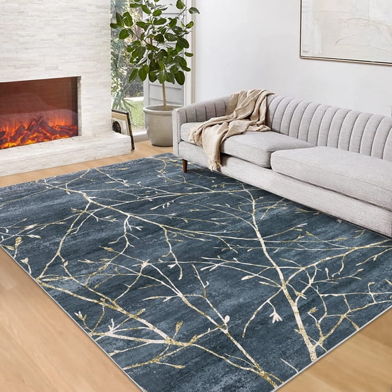 EastVita Area Rugs Carpets Washable Area Rug Modern Geometric Living Room Rug Non-Slip Stain Resistant Contemporary Patchwork Accent Rug Indoor Floor Carpet Gray tone 5*7ft
