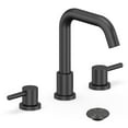 thumbnail image 1 of EastVita Bathroom Faucets for Sink 3 Hole,2 Handle,360° Swivel Spout,Stainless Steel Faucet with Pop-Up Drain,Supply Lines,Black, 1 of 6