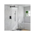 thumbnail image 1 of EastVita Bathroom Shower Faucet Set. 10/12 Inch Rainfall Shower Head With Handheld Combo. Wall Mounted Shower System Shower Fixtures With Pressure-Balanced Valve. Matte Black/Brushed Nickel, 1 of 8