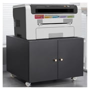 EastVita Black 177H Printer Stand with Storage Mobile Printer Cabinet for Home Office Metal Table for Printers with Storage Shelf File Cabinets on Wheels 3D Printers Table