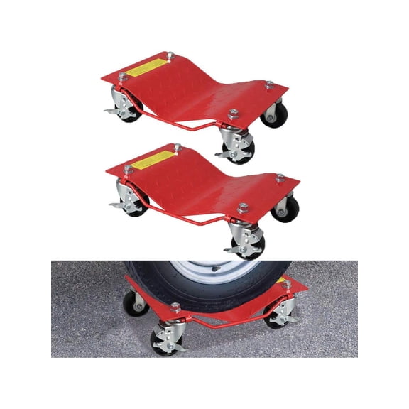 EastVita Car Dollies Set Of 2.Car Wheel Dolly For Moving Car.Vehicle Dolly Heavy Duty For Motorcycles.Disabled Units.Trucks.Dirt Bike.Trailers.3000 LB