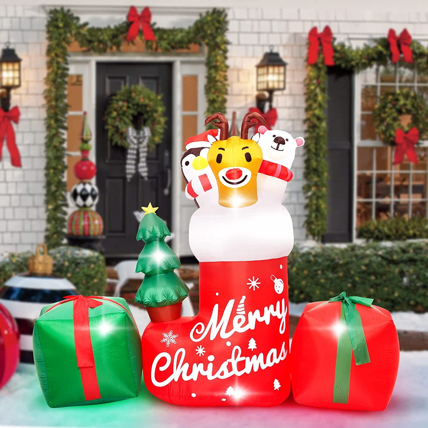 EastVita Christmas Outdoor Inflatable Decoration,Inflatable Animal ...