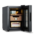 thumbnail image 1 of EastVita Cigar Humidor Cabinet 100 Count, 3 in 1 18L Electric Humidor with Hygrometer, Humidifier, Cooling Fan & Spanish Cedar Lining, Lights Control System, Desktop Multi Large Drawers, 1 of 8