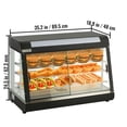 thumbnail image 1 of EastVita Commercial Food Warmer Display,26" 3-Layer Pizza Warmer Cabinet,Countertop Pastry Warmer,Stainless Steel & Glass Door, 1 of 1