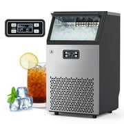 EastVita Commercial Ice Maker Machine, 150lbs/24H Stainless Steel Under Counter Ice Machine with 33lbs Ice Storage Capacity, Freestanding Ice Maker