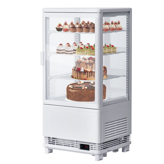 EastVita Commercial Refrigerator Display Case 78L,Single-Door Pastry Display Fridge with LED Lighting,Bakery Display Refrigerator