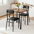 thumbnail image 1 of EastVita 【Dining Table for 2】Small Square Kitchen Dinner Table Set,Space Saving Wood Modern Dinette With Upholstered Chairs,Retro Style Dining Room Furniture, 1 of 8