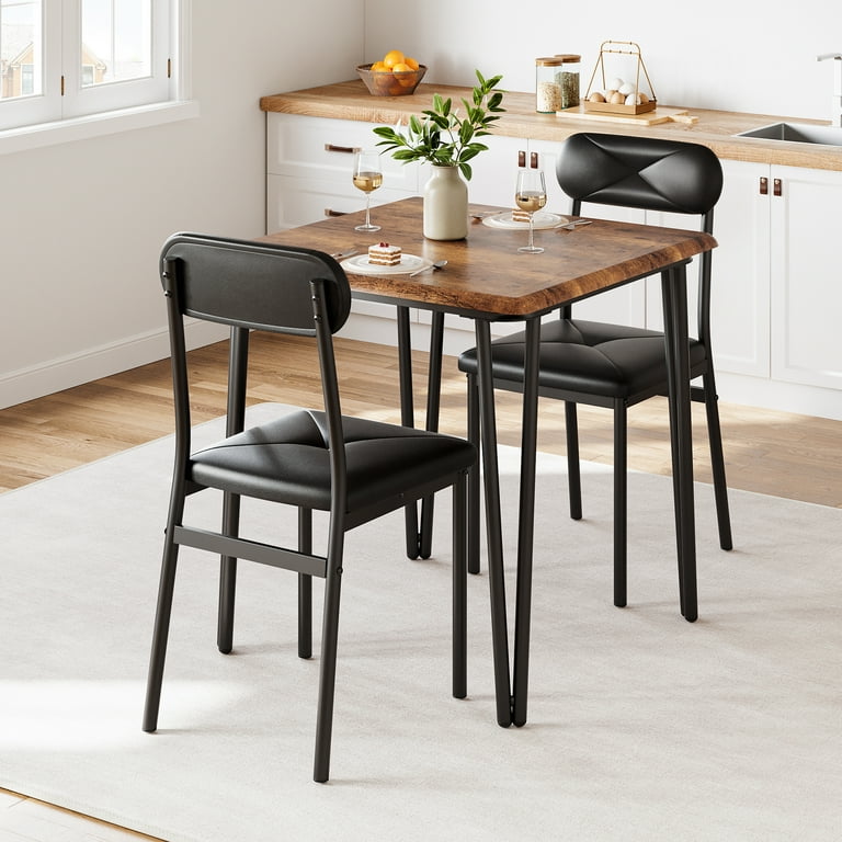 EastVita Dining Table for 2, Small Square kitchen Dinner Table Set