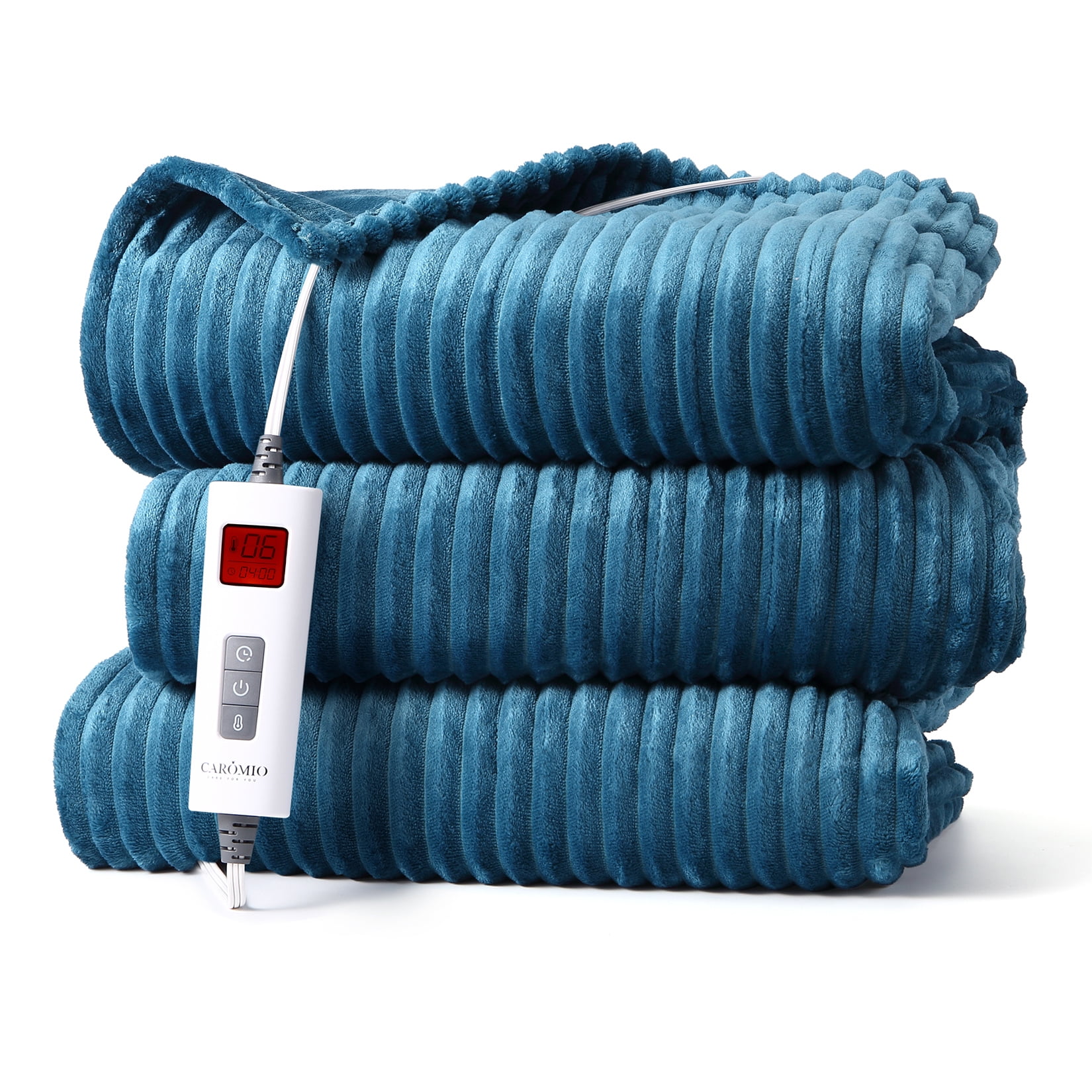 EastVita Electric Blanket Twin Size Soft Flannel Heated Blanket with 6