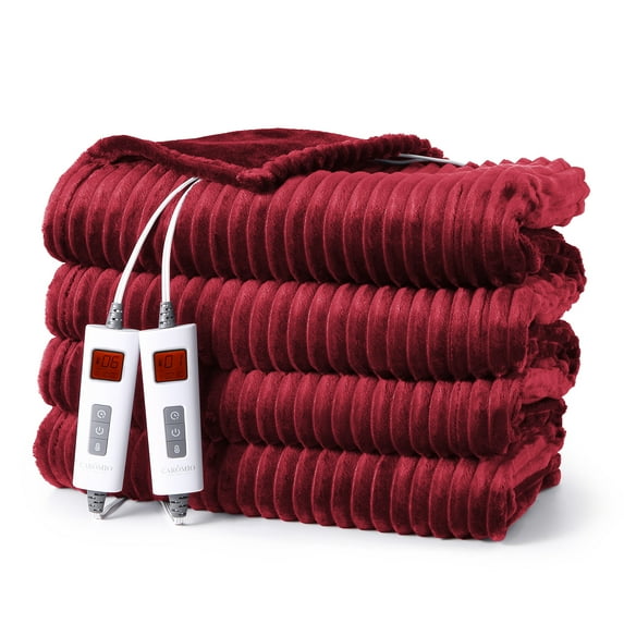 EastVita Electric Blanket Twin Size -Soft Flannel Heated Blanket with 6 Heating Levels Time Settings Fast Heating Blanket with Enlarged Heating Area