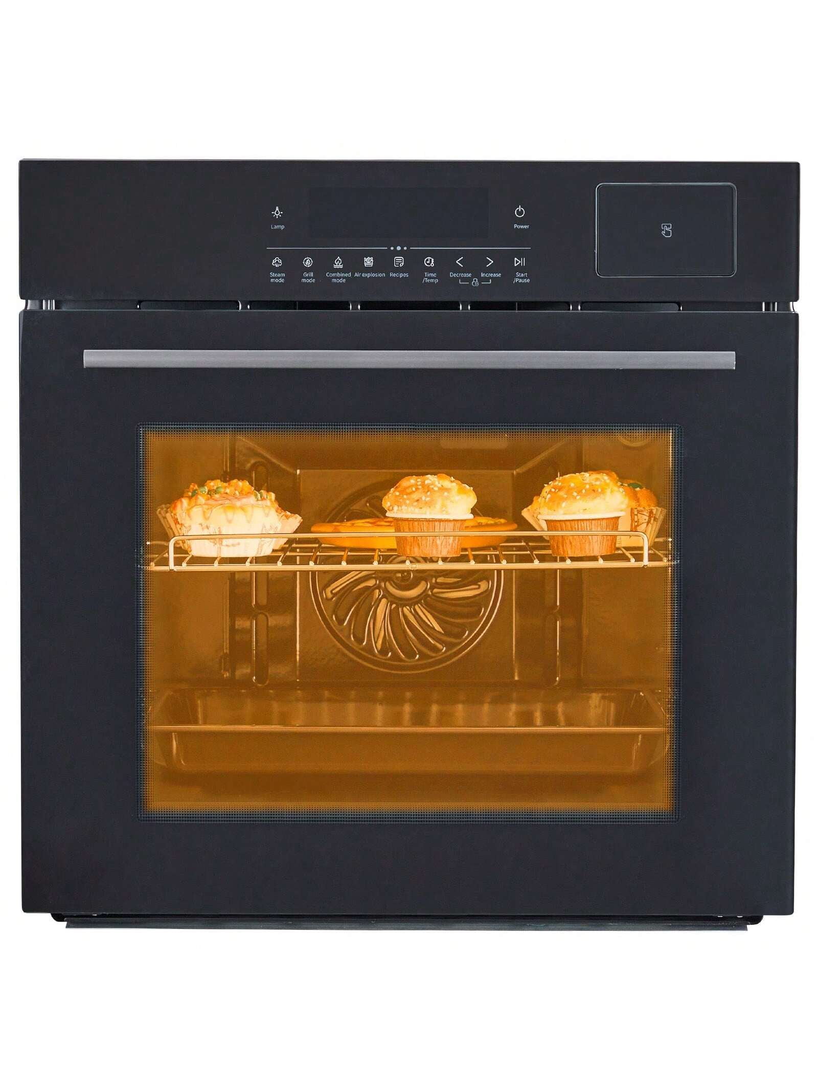 EastVita Electric Wall Ovens 24 Inch. Single Wall Ovens Stainless Steel Built In Oven With 8 Baking Modes. 360° Convection Airfryer. 3000W. 2.5Cu.F Electric Oven With Timer And Safety Lock