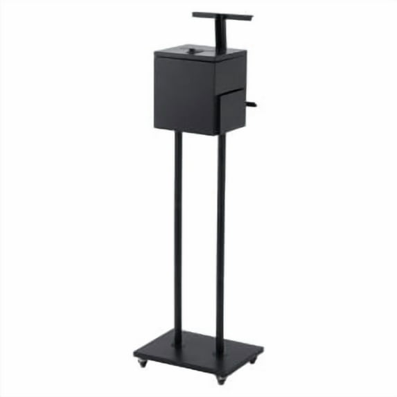 EastVita Floor Standing Drop Box With Stand | Combination Lock & Sign Clip | for Letters, Newspapers & Postal Items | Voting, Donations, Church Elections | 14" x 10" x 39", Black