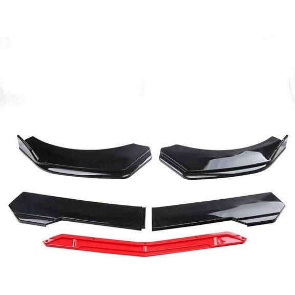 EastVita Front Bumper Lip Spoiler for 1.9M/6.2FT Wide Cars, Side Skirt Splitter Kit Sturdy ABS Side Skirts Lip, Chin Spoiler Diffuser Protector, Front Bumper Lip Body Kit Bright