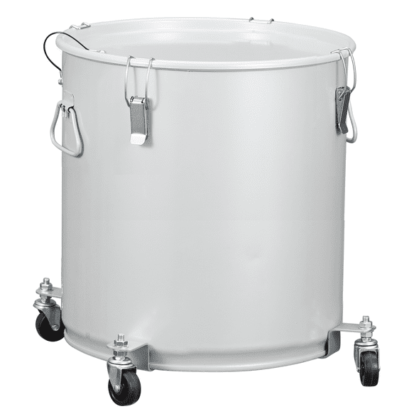 EastVita Fryer Grease Bucket 16 Gal, Coated Carbon Steel Oil Filter Pot with Caster Base, Oil Disposal Caddy, Transport Container